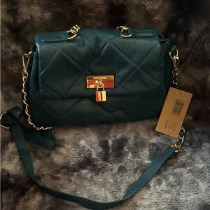 Steve Madden Dark Teal Quilted Shoulder Bag